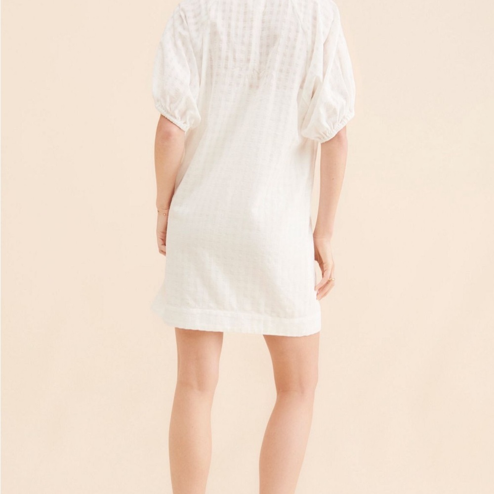 Anthropologie White V-neck Tunic Dress - Picture 3 of 8